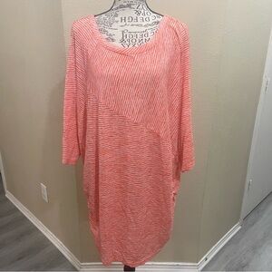 Lane Bryant Orange and White Striped Top